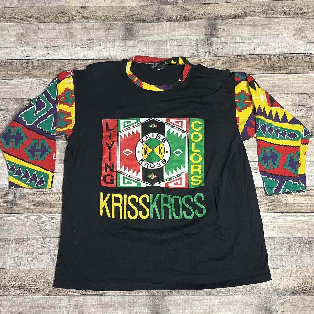 Kriss Kross Shirt Women's One Size Fits Most Vintage In Living‎ Color Band Tee